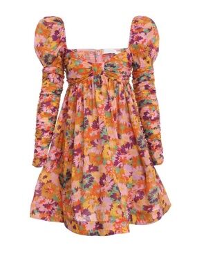a line dress for plus size women Plus Size Rust Red A-Line Cotton Dress main image 0